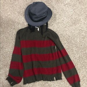 Striped Red and Green Men's Sweater